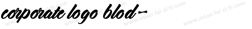 corporate logo blod字体转换